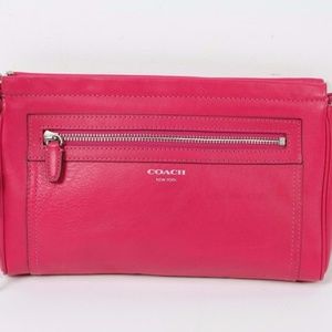 Coach Dark Pink Clutch Wristlet Purse